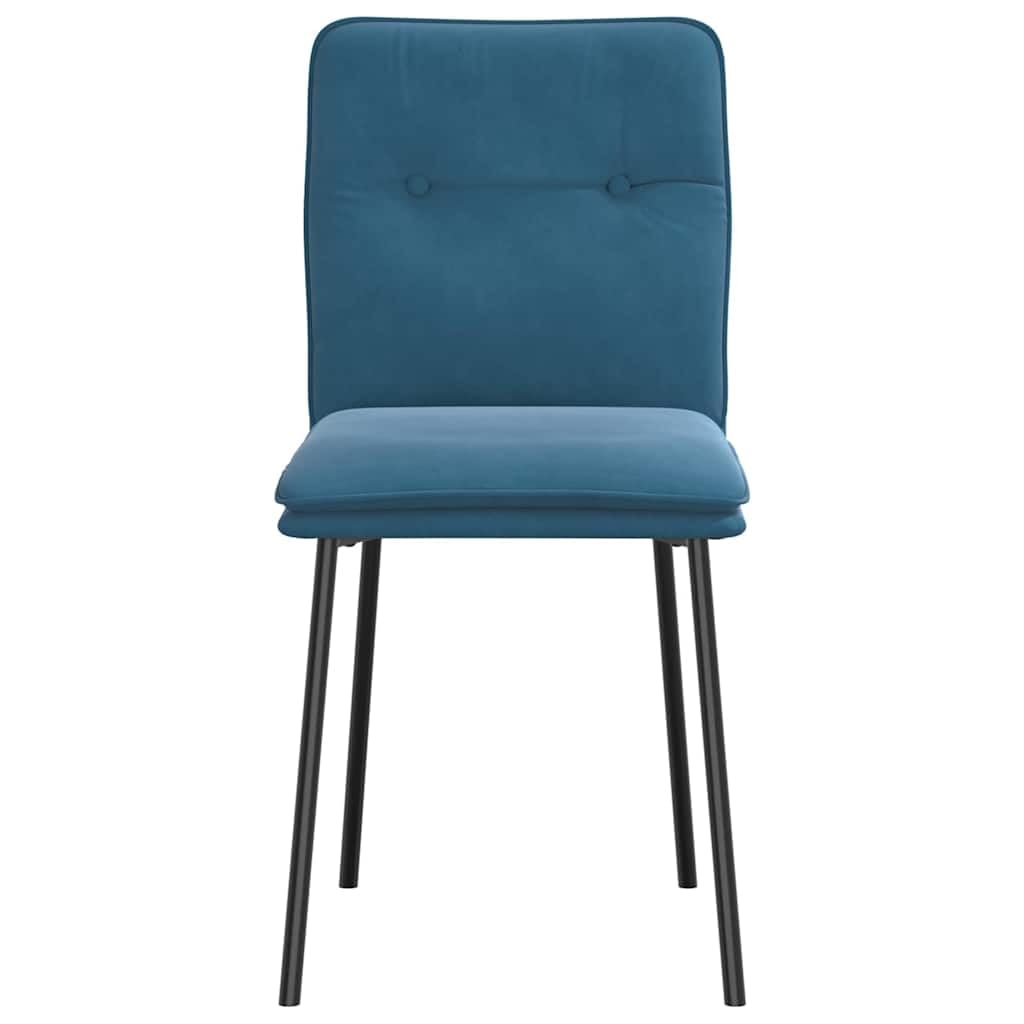 Xichuzi Sedie da Pranzo 2 pz Blu in Velluto,Sedie da Pranzo,Sedie da Sala da Pranzo,Sedie da Pranzo Moderne -4101319