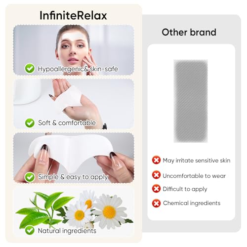 InfiniteRelax 12Pcs Forehead Wrinkle Patches for Women, Hydrolyzed | Collagen | Vitamin E | Aloe Vera to Reduce Wrinkles Forehead Wrinkles Treatment Overnight (Milky white) — view 6