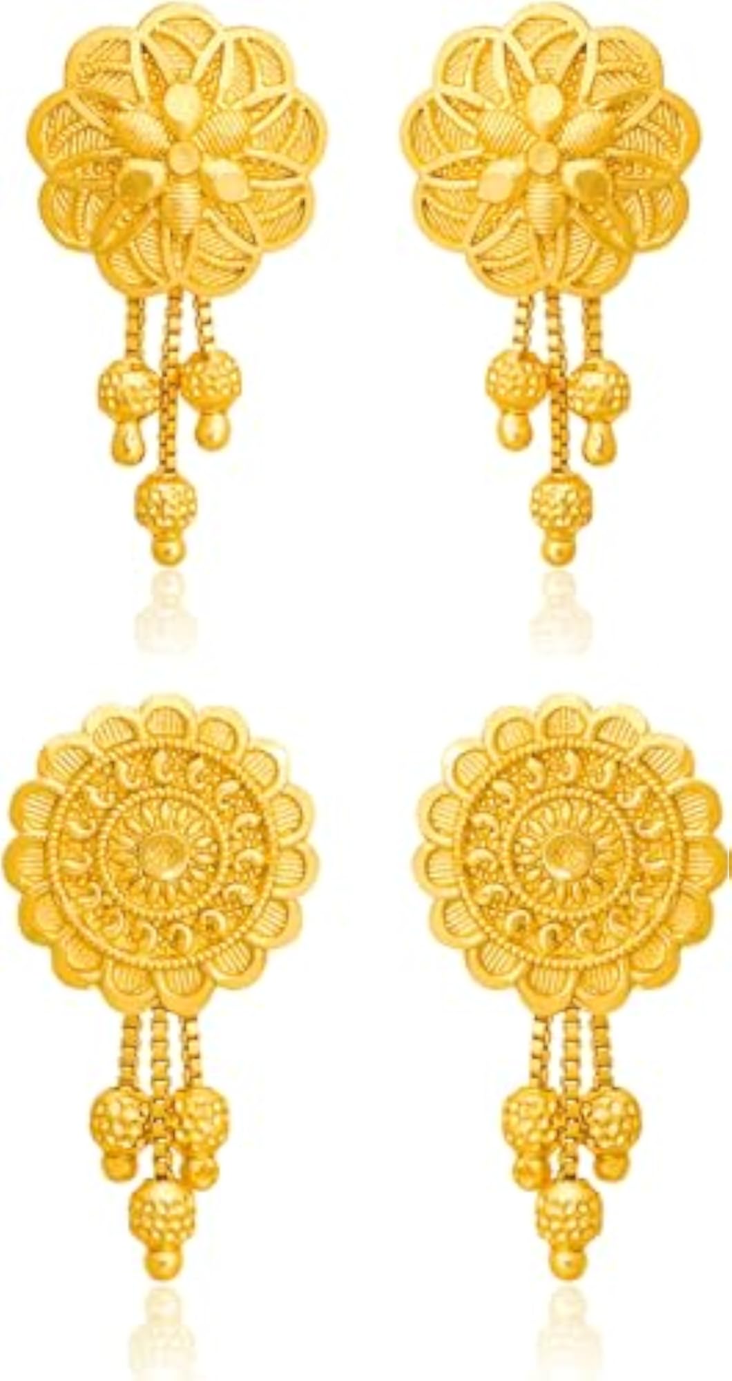 Women's Premium Gold Plated Screw Back Stud Earrings