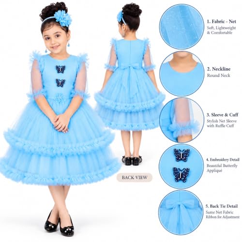 Image of KJD Girls Below Knee Party Dress