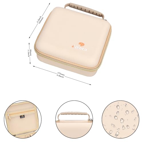 Aproca Estojo de Armazenamento Rígido Portátil Branco para NIIMBOT B21, Impressora de Etiquetas Port