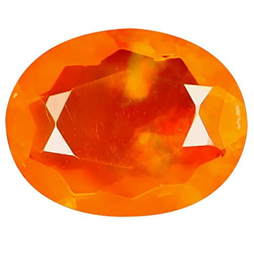 Opale de feu orange naturelle en coupe ovale de 1,60 ct pour création de bijoux uniques