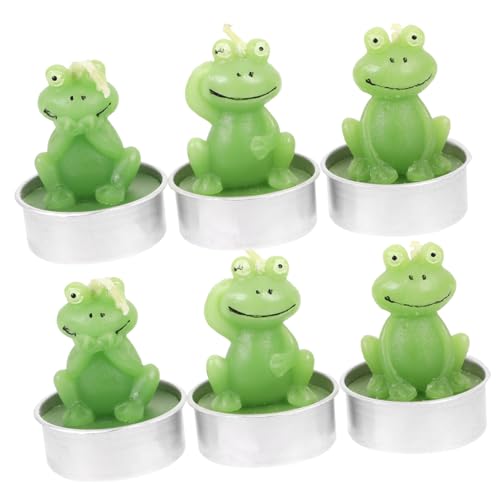 SUPVOX 6 Pezzi Candele Da Tavolo a Forma Di Anfibi Candele Artistiche in Paraffina Per Desktop Ambientazione Accogliente Per Casa e Ufficio