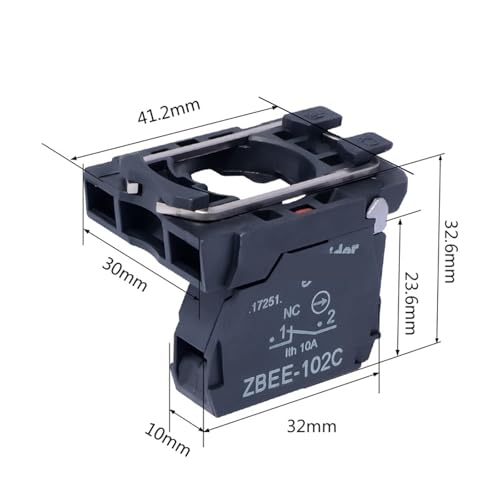 Base de contact interrupteur avec contact auxiliaire ZBEE101C vert pour commande