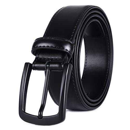 Weifert Genuine Leather Belt for Men Dress Belts formal wear/Jeans (Black, 34 (Waist:32))