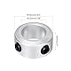 QUARKZMAN Aluminium Stellringe 10 mm Innendurchmesser Klemmring Silber Wellensicherungsring Bohrung Set-Schrauben-Stil Klemmringe Tiefenanschlag für Bohrer Auto Robotik Fertigung 2 Stück