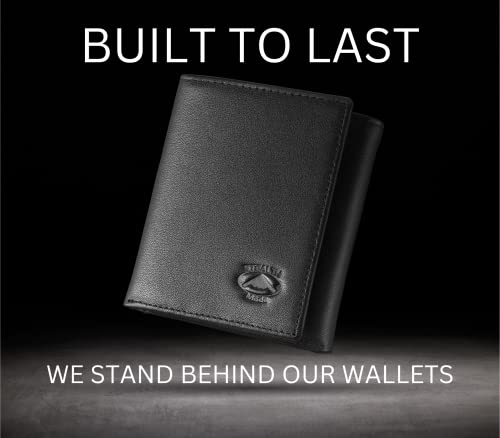 Stealth Mode Leather Trifold Rfid Wallet For Men With Flip Out Id Holder #TOP5
