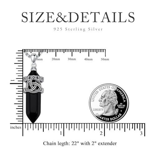 925 Sterling Silver Celtic Knot Necklace for Men Women4