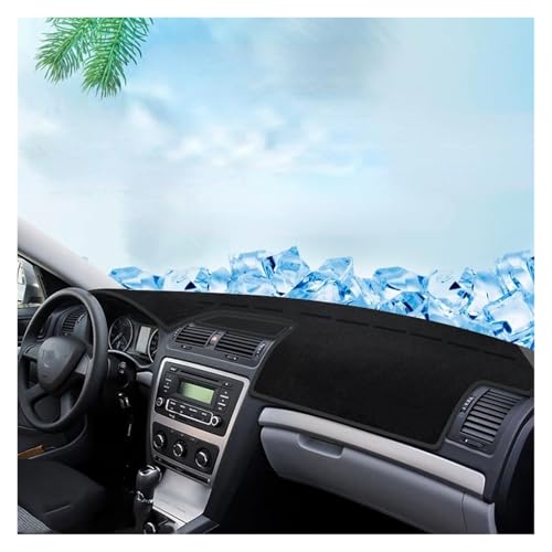 Tapis de tableau de bord Skoda Octavia 2007-2014 bleu RHD