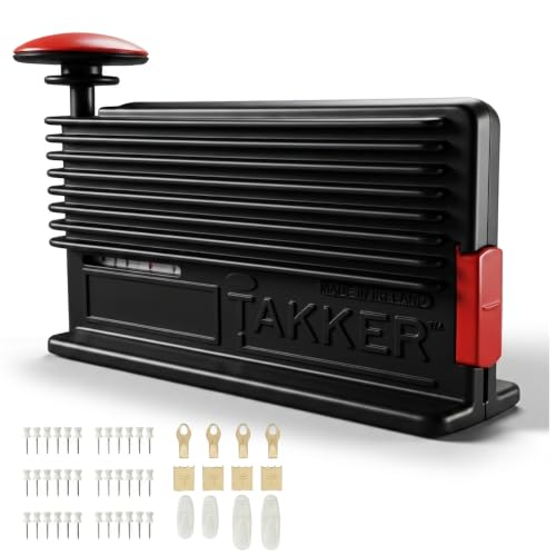 Takker Picture Frame Hanging Tool Kit - 61 Piece | No Tools Needed | Easy 1-Step Solution | Suitable for Drywall Plasterboard Wood | for Frames Canvas Pictures Decorations | Dragons Den Winner