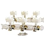 Classical Guitar String Machine Heads Tuning Pegs Keys Tuners Set, Butterfly Button 3L 3R Chrome