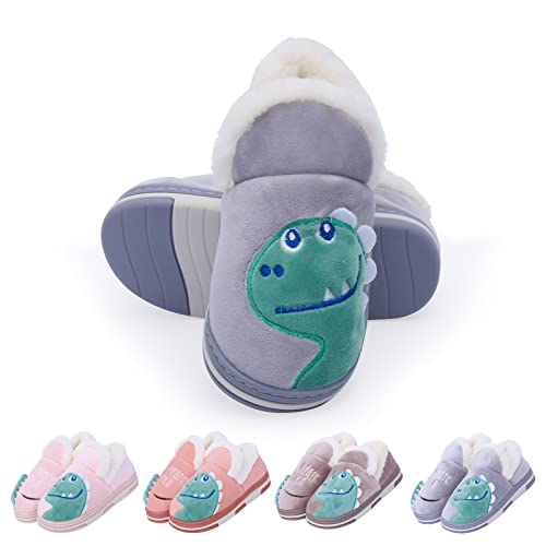 Chaussons Hiver, Filles Garçons Chaude Pantoufles Maison, Douce Duveteux Peluche Chaussures House avec Antidérapante TPR Semelle, Unisexe Enfant Animal Dessin Slippers pour Intérieur Extérieur Cover