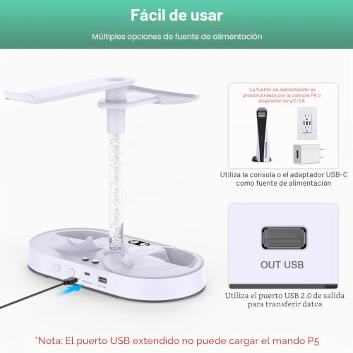 Base de carga PS VR2 para solucionar la falta de espacio y cables sueltos 4