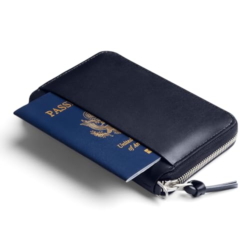 Image of Bellroy Folio Wallet (compact leather folio /clutch wallet with space for cards, bills and coins, plus everyday essentials) - Navy