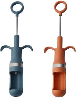 Janasiba Descorazonador de frutas y huesos de frutas, herramienta de extracción de huesos de frutas, herramienta de cocina, deshuesador de , color azul y naranja