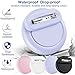 Compatible for AirTags- 4 Pack, AirTag Holder for Kids, Waterproof AirTag Hidden Kids Holder with Invisible Pin, for Kid, Elderly, Luggage, Clothing, Backpack, Family Trave.(Black White Pink Purple)