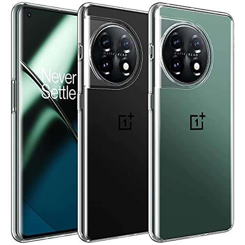 Image of NISHTECH for OnePlus 11R 5G Premium Transparent Hybrid Soft Slim Dust Proof Back Case Cover Silicone with Camera Protection