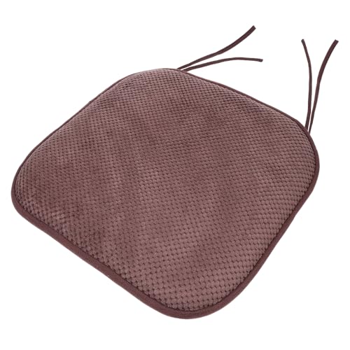 NIYANGLE Cojín Viscoelástico para Sillas de Oficina y Comedor Asiento de Espuma de Memoria Diseño Antideslizante Color Café Funda de Poliéster Resistente y Flexible Adecuado para Uso