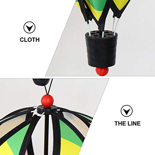 Hemoton 2Pcs Girador de Vento Natal Natal Pendurado Espiral Colorido Moinho de Vento Arco-Íris Balão