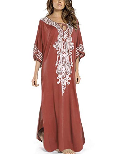 Orshoy Damen Bikini Cover Ups Sommer Maxi Strandkleid Boho Kimono Lang...
