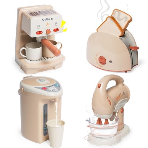 Giocattoli da cucina per bambini Set da cucina per la colazione Set da cucina con macchina da caffè Macchina per caffè...