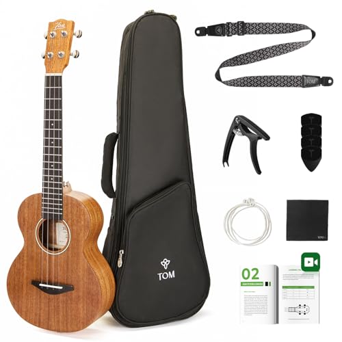 Image of TOM 26 Inch Solid Mahogany Tenor Ukulele Beginner Kit