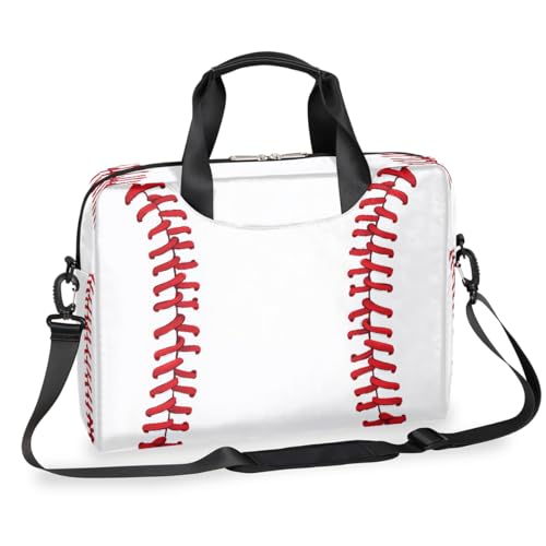 Sac à bandoulière rembourré pour ordinateur portable 14-16 pouces avec lacets de baseball