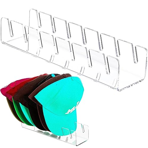 Rangement Casquette Acrylique, Organisateur Porte Casquette pour Baseball Caps, Support Boite Chapeau Table pour Casquettes, Range Casquette Porte Chapeau pour Chapeaux de Cow-Boy