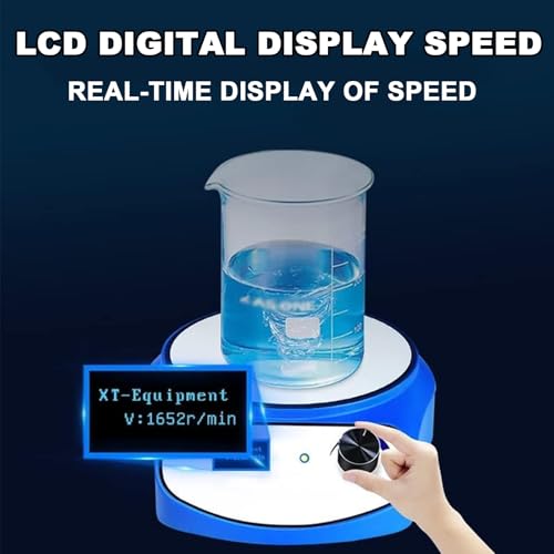 Agitador magnético, pantalla digital LCD, agitador electromagnético de laboratorio, sin calefacción, velocidad máxima de 2200 rpm, apto para vidrio, cerámica, acero inoxidable
