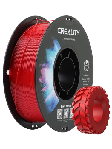 Reviews de Materiales de impresión 3D de filamento para comprar online. 43 Creality Filamento de TPU 1.75 mm, 95A, Rojo para impresión 3D, Alta Dureza y Resiliencia, Material Adhesivo Suave, Elástico, 1 kg (2.2 lb), Filamentos flexible de 1.75 mm para...