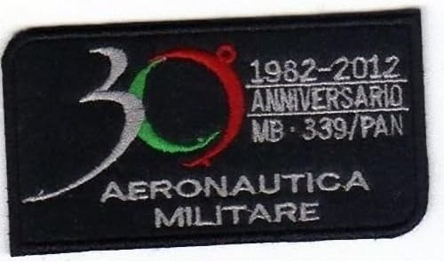 Embroidery Patch MB 339 PAN – 30 ° anniversary Aviation Black cm 9.5 x 5 -438