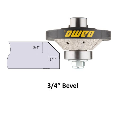 Damo 3/4 Inch Bevel Diamond Hand Profiler Router Bit Profile Wheel With 5/8-11 Thread For Granite Concrete Marble Countertop Edge #TOP1