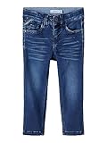 Tissu : Powerstretch NAME IT Pantalon pour Fille., Bleu foncé Denim, 80 cm