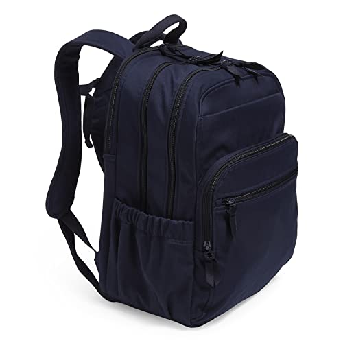 Vera Bradley Women's Cotton Xl Campus Backpack, Classic Navy, One Size #TOP1