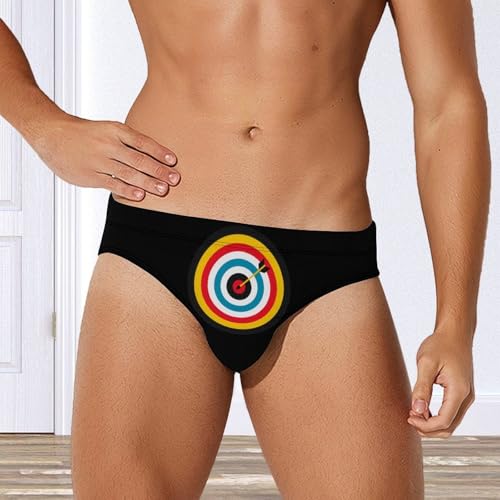 Archery Bullseye Target Sports Men's Swimsuit Brief Quick Dry Bikini Swimwear Bathing Suit Beach Swimming Trunks3