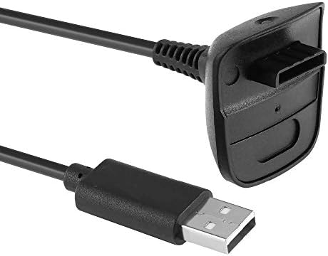Reiso 2 Pack USB Charging Cable Wireless Charger for Xbox 360 Wireless Controller (Black) — view 6