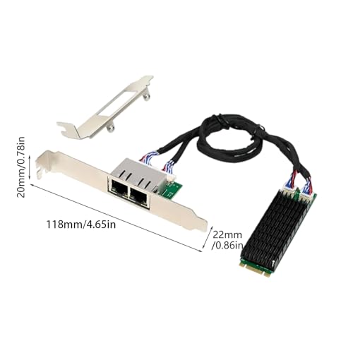 Carte d'extension Ethernet 1000 Mbit/s Double Port B+M Key