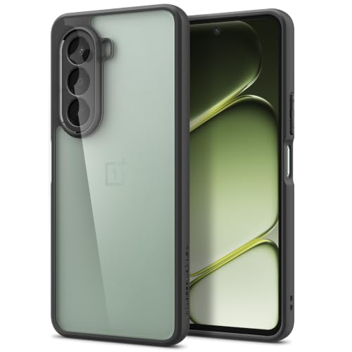 Image of Spigen Essential Sand Crystal for OnePlus Nord CE6 Lite Case [Transparent] [Black Bumper] OnePlus Nord CE 6 Lite Back Cover | TPU+PC - Matte Black