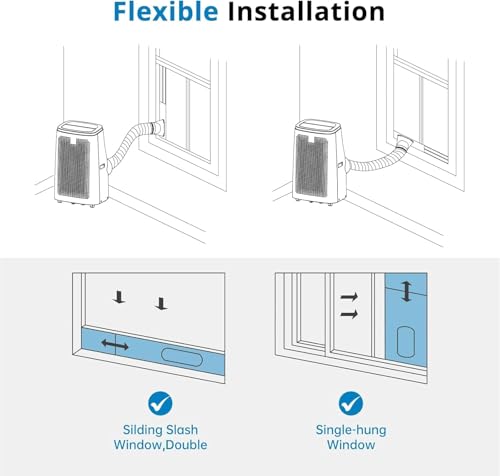 Image of 14000 BTU Portable Air Conditioners, 3-In-1 Unit Offers Fast Cooling, Dehumidification, Three-Speed Fan for Rooms Up to 750 Sq. Ft, with a 24-Hour Timer, Remote Control, and Operates Quietly