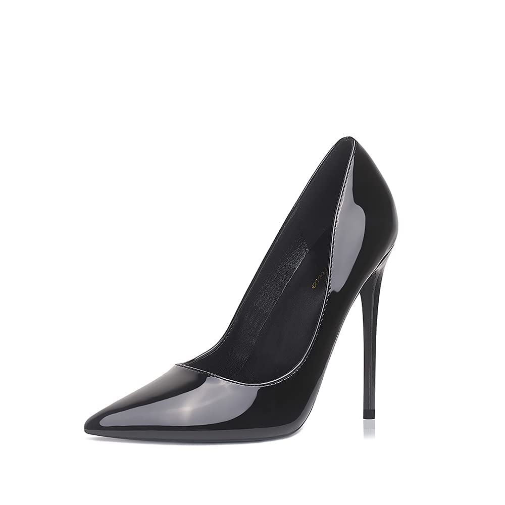 Zhabtuc Scarpe Tacco a Spillo con Strass Donna, Sexy Brillantini Scarpe Décolleté 12cm Paillettes Tacchi Alti Classici a Punta