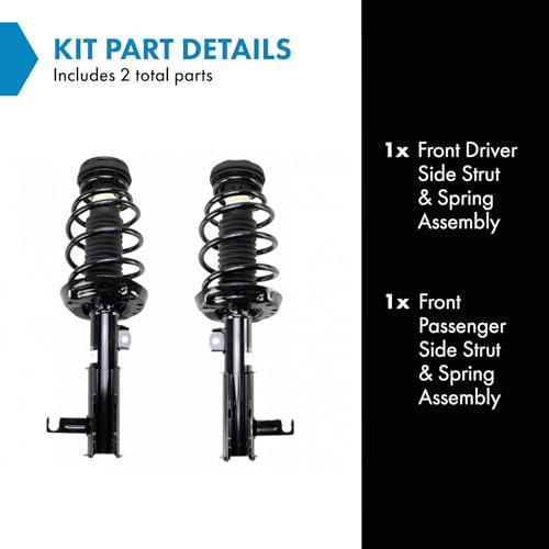 Image of TRQ Front Strut and Spring Assembly Set 2 Piece | For 2014-2019 Chevrolet Impala