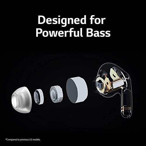 Image of LG FP6W Active Noise Cancelling Earbuds, 22 Hrs Battery, UV Nano Case, 3D Sound Bluetooth Headset (White, True Wireless)