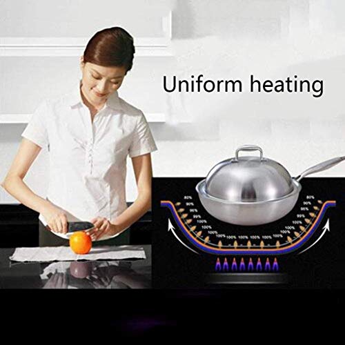 Wok grande antiadherente con tapa y fondo plano miniatura 5