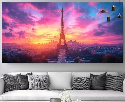 Diamond Painting XXL Londres 80x160cm au coucher de soleil pour adulte