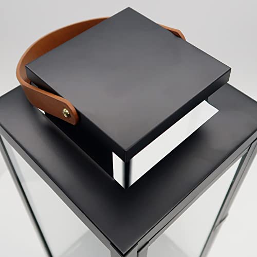 Dekovita 30cm metallo Lanterna in Nero - Lanterna