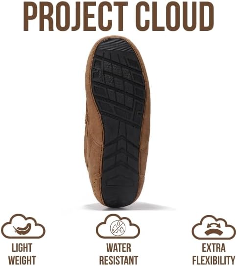 Project Cloud Mens Slippers 100% Genuine Leather with Memory Foam Insole Mens Shoes - Non-Slip and Lightweight Indoor and Outdoor Slippers for Men (Oswin) - Image 5