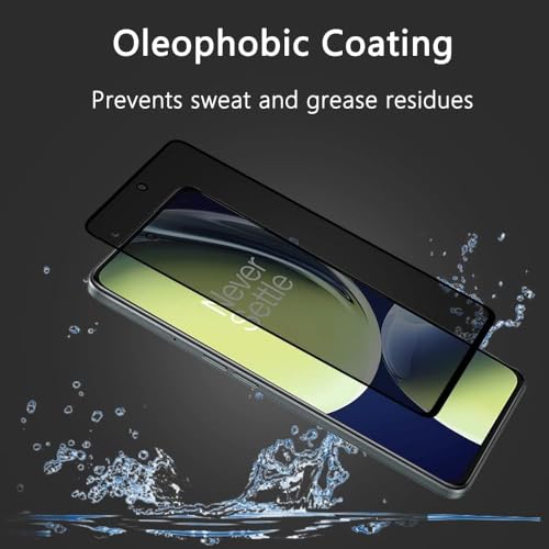 Image of Premium Grade Privacy Tempered Glass Screen Protector Guard for Oneplus Nord CE 3 Lite / C55 / N55 / C53 / C67 5G / Redmi 12 5G (Pack of 1) Anti-Spy /Anti-Peeping 9H Hardness
