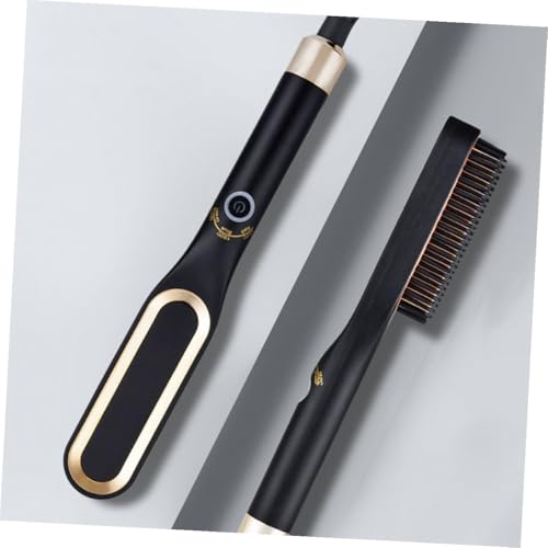 Peine alisador eléctrico para cabello y barba dorado miniatura 6