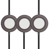 Getinlight LED Puck Lights 3-Pack, 2.75' Metal Housing, Wall-Dimmer Compatible, 2700K Warm White, Bronze Finish, Plug-in or Hardwired, ETL Listed, IN-0107-3-BZ