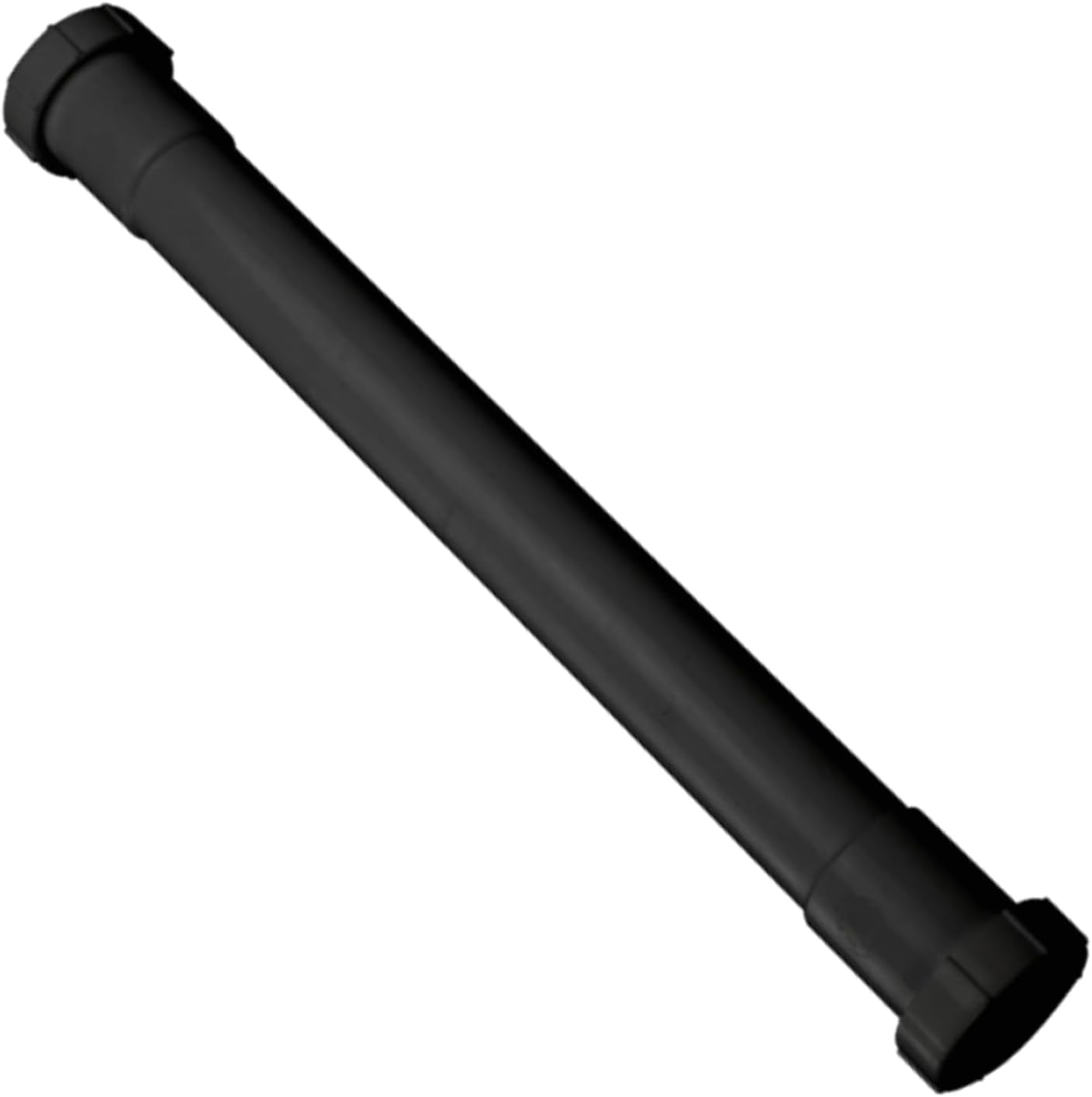 Highcraft Plastic Double End Extension Tube 1-1/4" x 16" Black Extension Tube for Kitchen Sink and Bathroom Sink Tubular Drain Applications